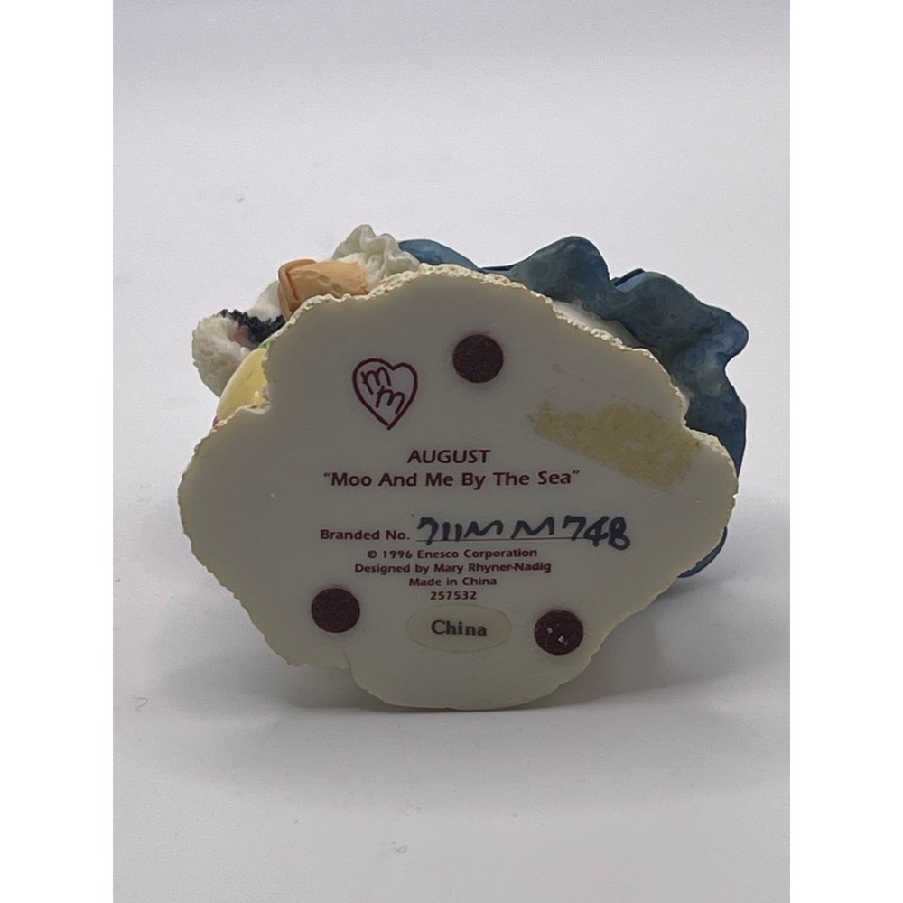 Mary Moo Moos August Moo And Me By The Sea Cow Figurine 1996 Enesco 257532 - Picture 5 of 5